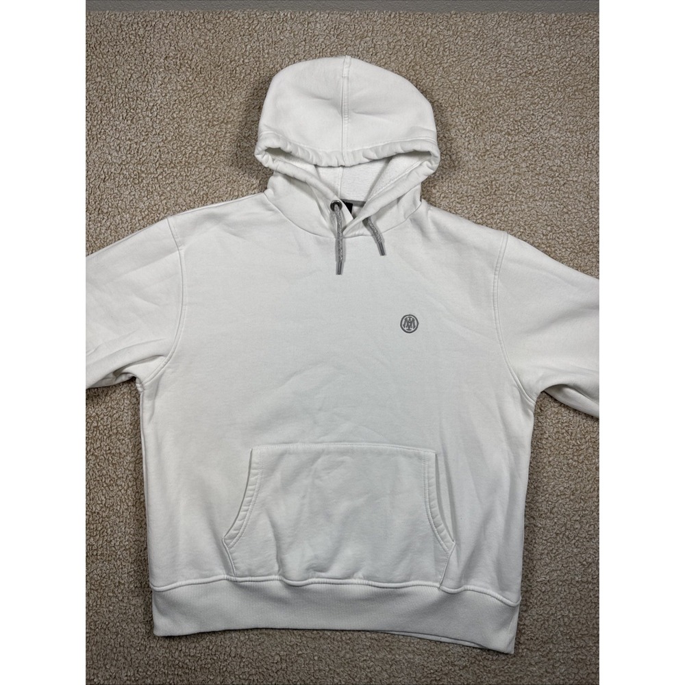 Mavi Hoodie Men's Size XL White Drawstring Kangaroo Pocket Hooded Sweatshirt